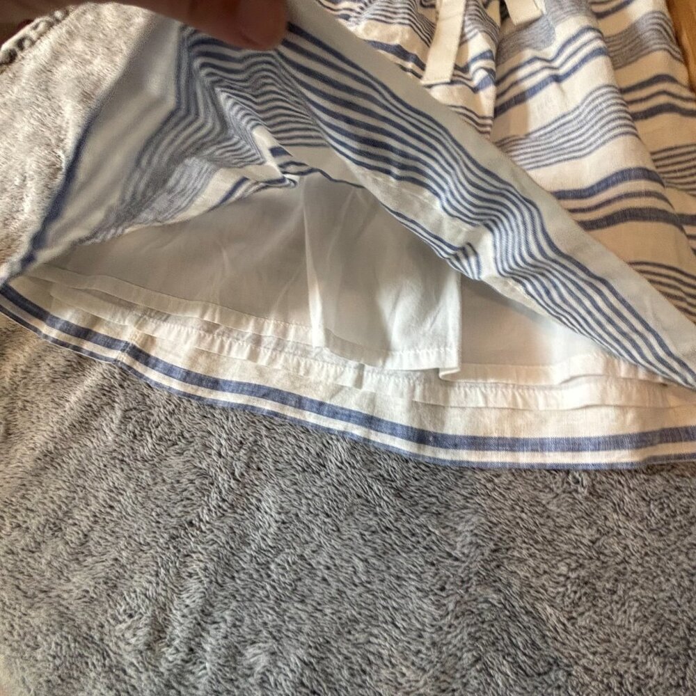 J Crew Womens Skirt Size 6 Nautical Stripe 100% Linen Pull On Beach Preppy 18584 - Picture 6 of 10